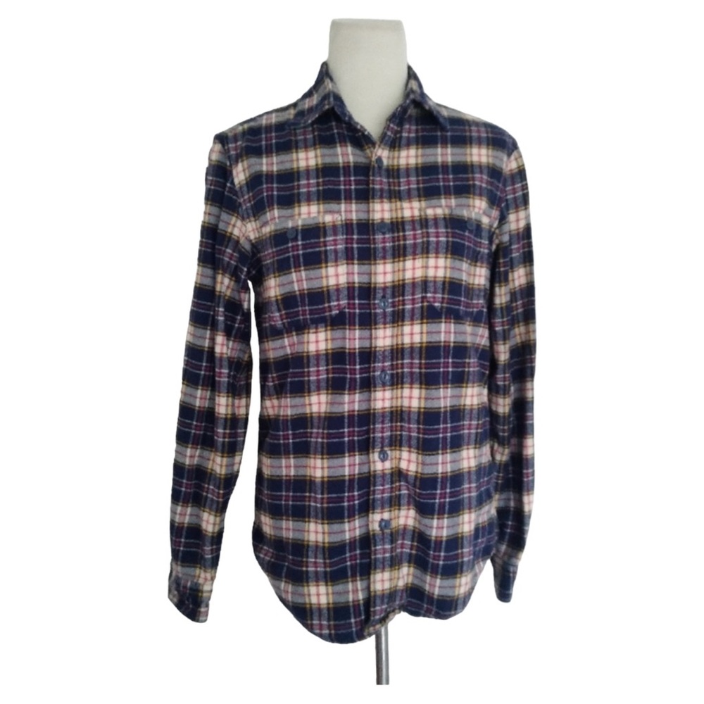J.crew factory flannel plaid button down shirt size S